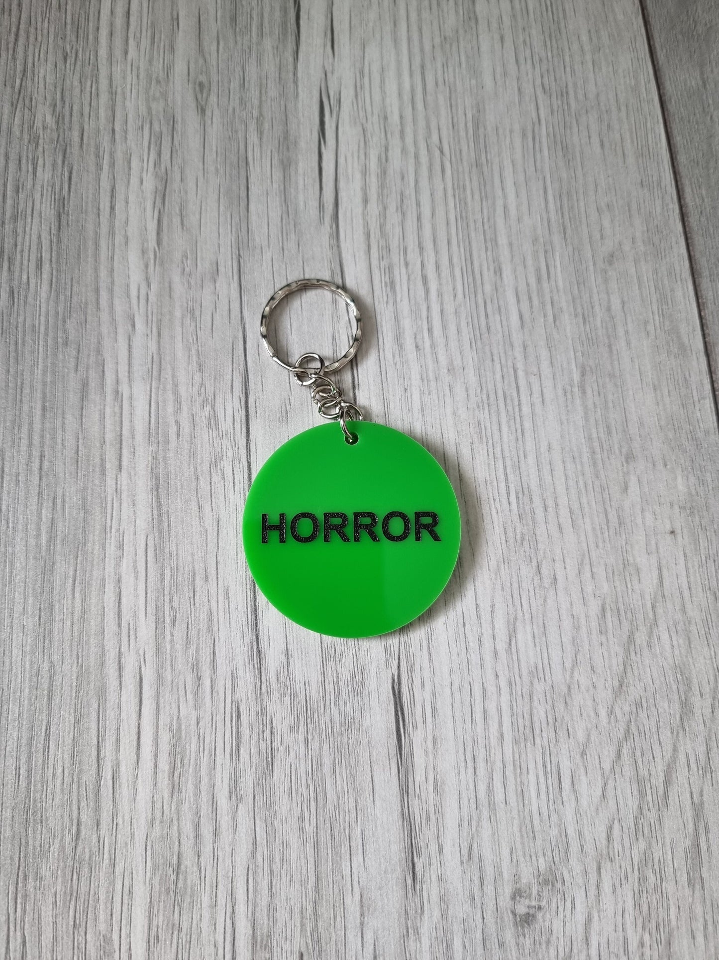 Horror Keyring / Horror Keychain / Horror Label keyring